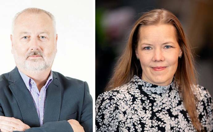 Thomas Magnusson, ordförande i Diabetesorganisationen i Sverige och Emma Henriksson, ordförande i Storstockholms diabetesförening