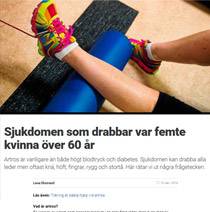 Artikel i Göteborgsposten med fakta från Artros-kollen