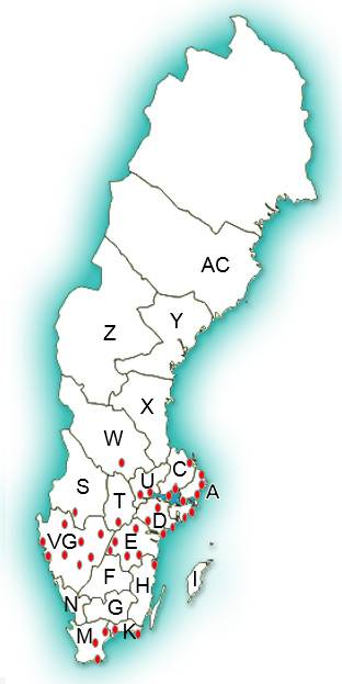 TBE - riskområden för TBE-smitta från fästingar i Sverige